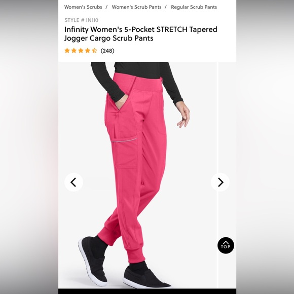 Cherokee Infiniti Scrub Set. Size XS. NWT.  Carmine Pink. - Picture 5 of 16